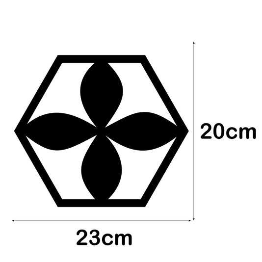 Painel Cobogó Hexagonal Vazado em Mdf 3mm Laminado - Flor
