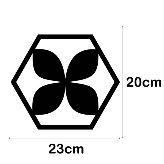 Painel Cobogó Hexagonal Vazado em Mdf 3mm Laminado - Floral