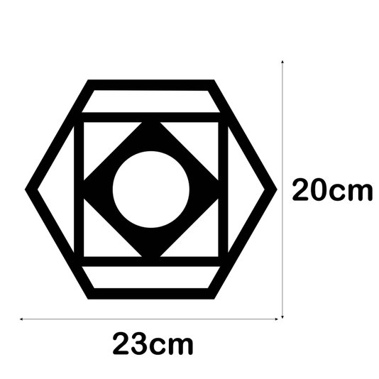 Painel Cobogó Hexagonal Vazado em Mdf 3mm Laminado - Geométrico
