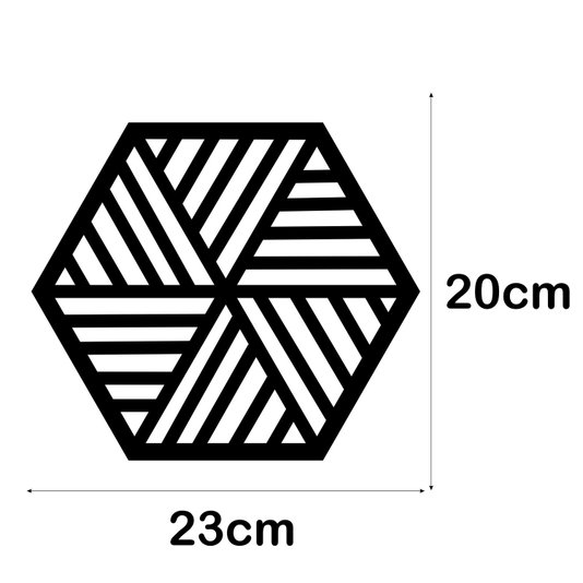 Painel Cobogó Hexagonal Vazado em Mdf 3mm Laminado - Triângulos Listrados