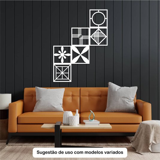 Painel Cobogó Quadrado Vazado em Mdf 3mm Laminado - Círculo