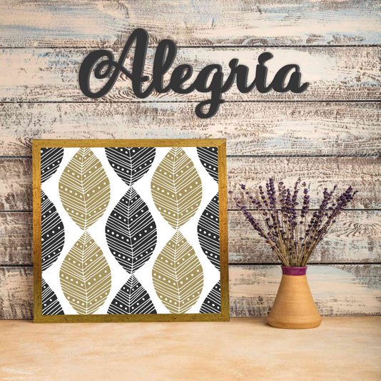 Palavra Decorativa Alegria Lettering Para Parede - 6mm