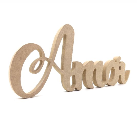 Palavra Decorativa Amor 35cm em Mdf Cru 15mm - cnc22