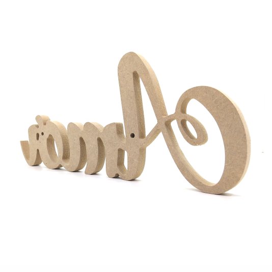 Palavra Decorativa Amor 35cm em Mdf Cru 15mm - cnc22