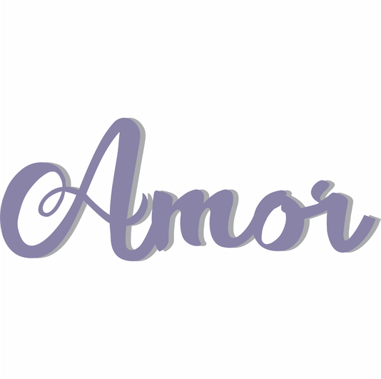 Palavra Decorativa Amor Lettering Para Parede - 6mm