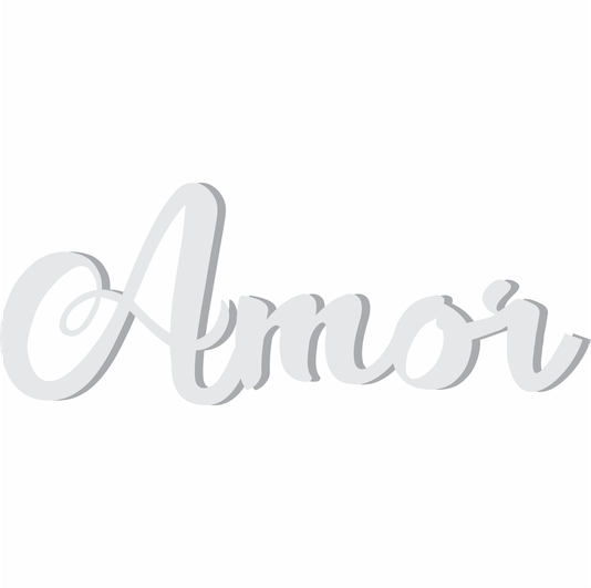Palavra Decorativa Amor Lettering Para Parede - 6mm