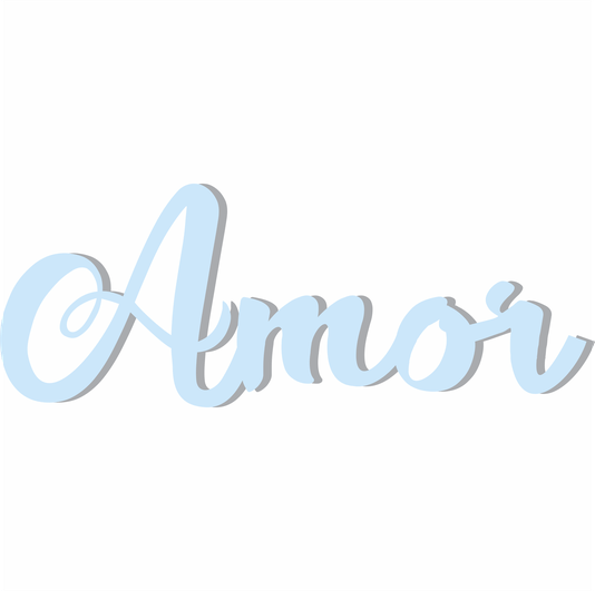 Palavra Decorativa Amor Lettering Para Parede - 6mm