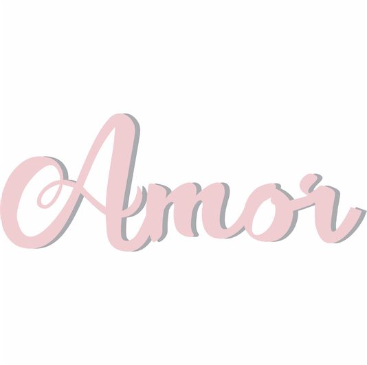 Palavra Decorativa Amor Lettering Para Parede - 6mm
