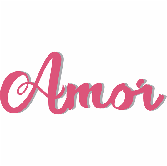 Palavra Decorativa Amor Lettering Para Parede - 6mm