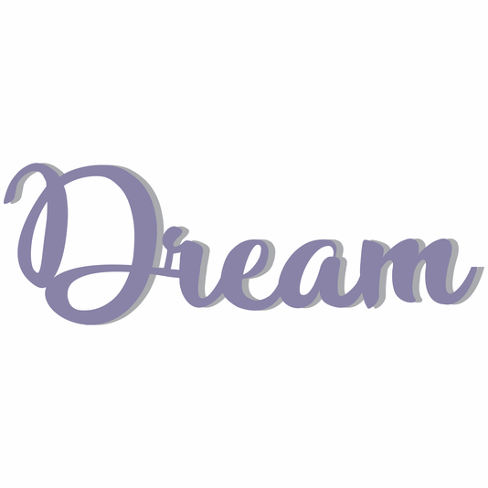 Palavra Decorativa Dream Lettering Para Parede - 6mm