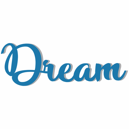 Palavra Decorativa Dream Lettering Para Parede - 6mm