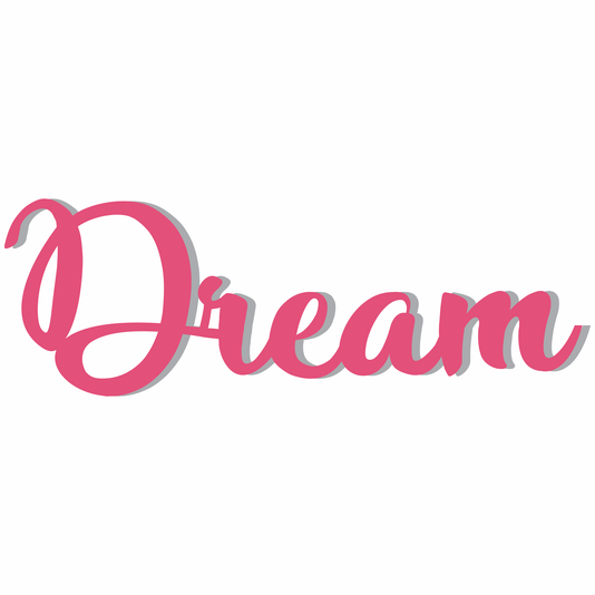 Palavra Decorativa Dream Lettering Para Parede - 6mm