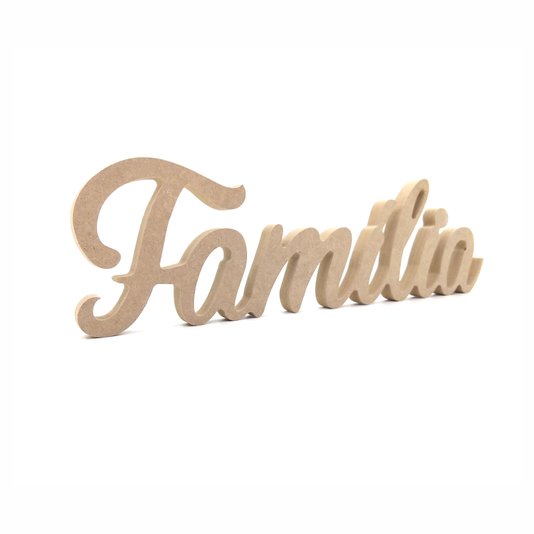 Palavra Decorativa Família 40cm em Mdf Cru 15mm - cnc27