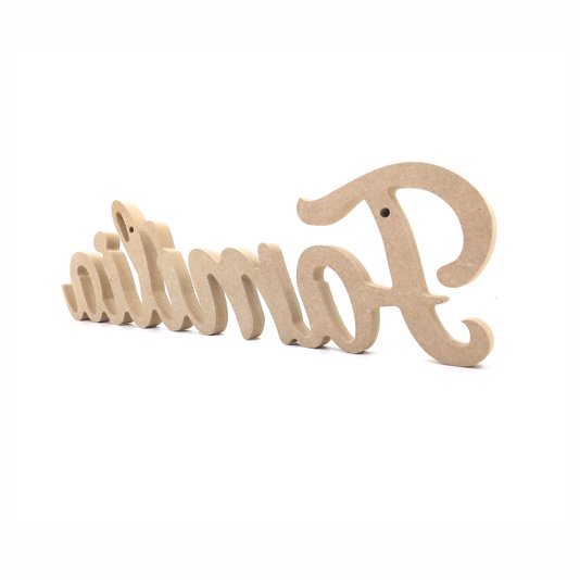 Palavra Decorativa Família 40cm em Mdf Cru 15mm - cnc27