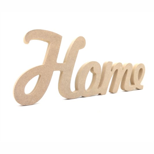 Palavra Decorativa Home 42cm em Mdf Cru 15mm - cnc26
