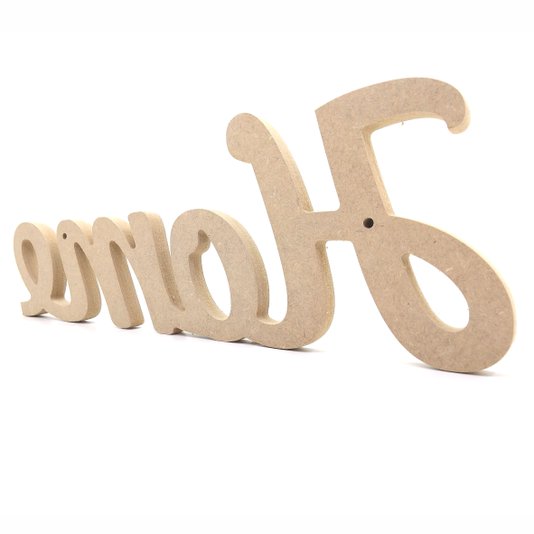 Palavra Decorativa Home 42cm em Mdf Cru 15mm - cnc26
