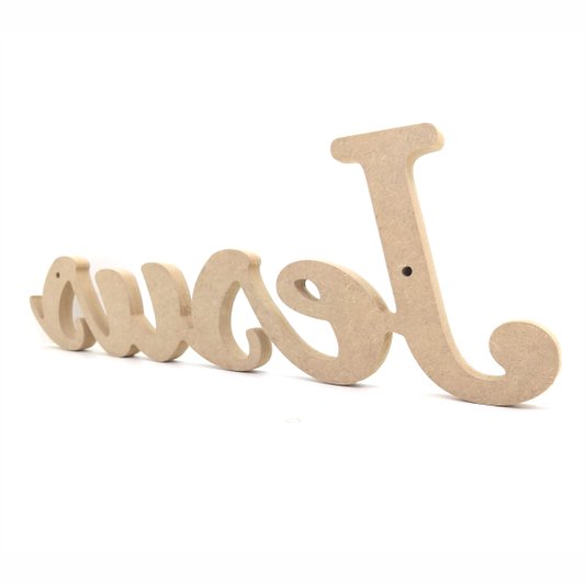 Palavra Decorativa Jesus 44cm em Mdf Cru 15mm - cnc28