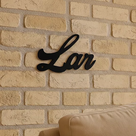 Palavra Decorativa Lar Em MDF 6mm