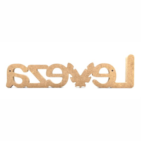 Palavra Decorativa Leveza 45cm em Mdf Cru 15mm