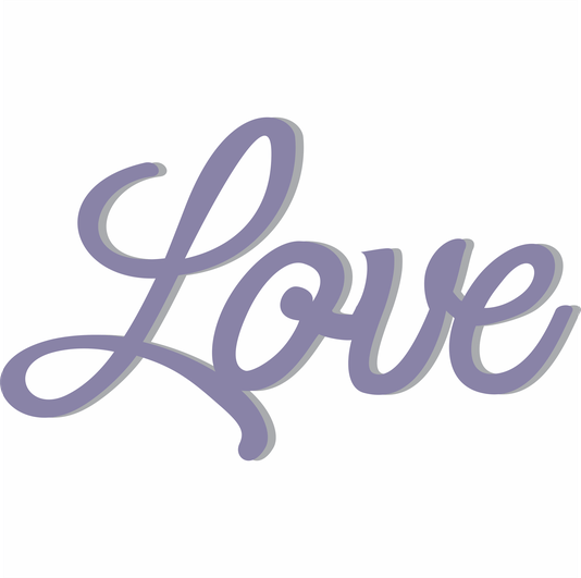 Palavra Decorativa Love Lettering Para Parede - 6mm
