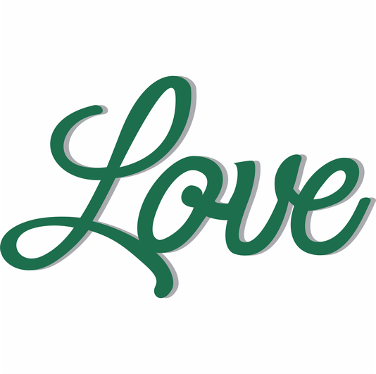 Palavra Decorativa Love Lettering Para Parede - 6mm