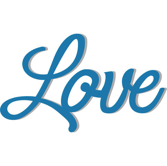 Palavra Decorativa Love Lettering Para Parede - 6mm