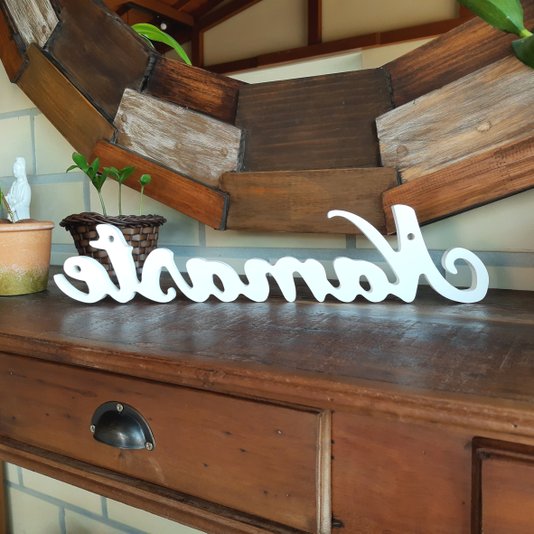 Palavra Decorativa Namaste 45cm em Mdf 15mm