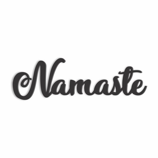 Palavra Decorativa Namaste Lettering Para Parede - Laqueado 6mm