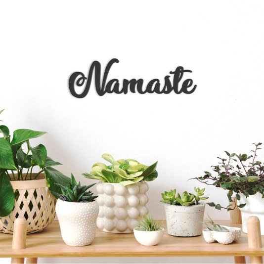 Palavra Decorativa Namaste Lettering Para Parede - 6mm