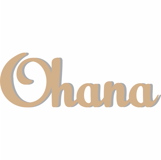 Palavra Decorativa Ohana Lettering Para Parede - 6mm