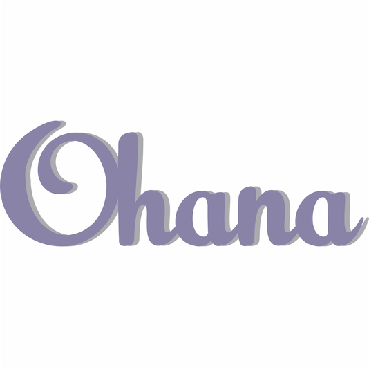 Palavra Decorativa Ohana Lettering Para Parede - 6mm