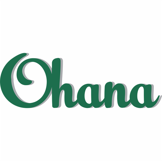 Palavra Decorativa Ohana Lettering Para Parede - 6mm
