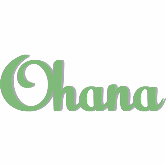 Palavra Decorativa Ohana Lettering Para Parede - 6mm