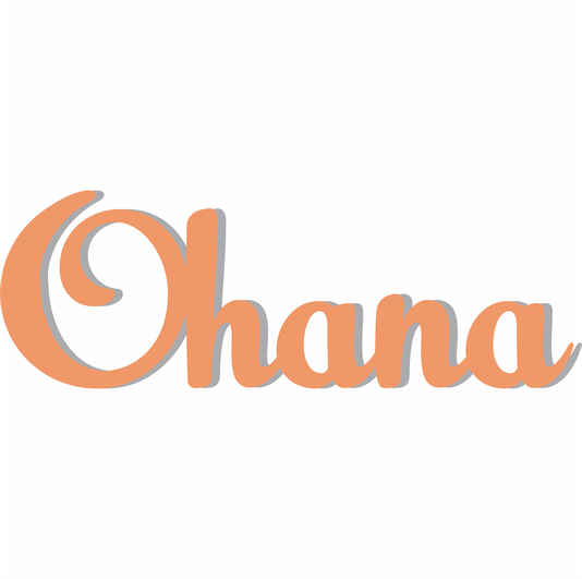Palavra Decorativa Ohana Lettering Para Parede - 6mm