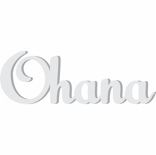Palavra Decorativa Ohana Lettering Para Parede - 6mm