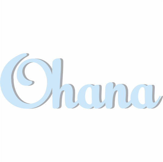 Palavra Decorativa Ohana Lettering Para Parede - 6mm