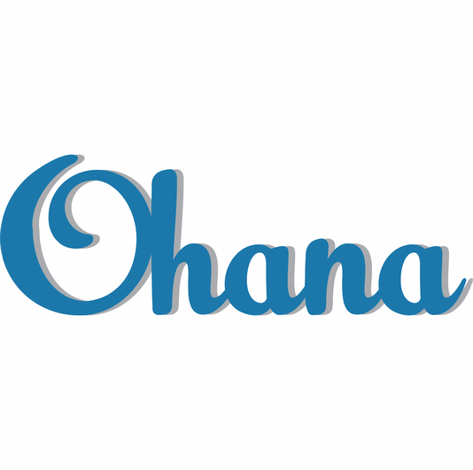 Palavra Decorativa Ohana Lettering Para Parede - 6mm