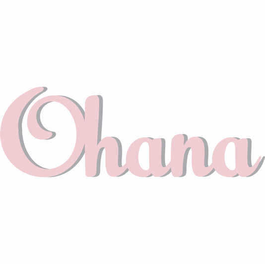 Palavra Decorativa Ohana Lettering Para Parede - 6mm