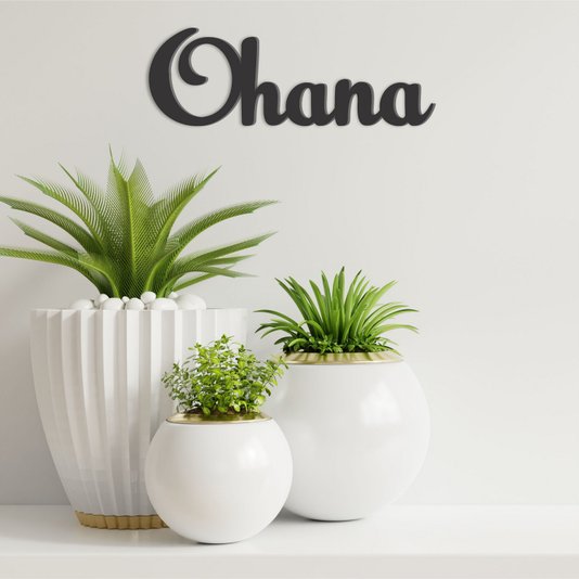 Palavra Decorativa Ohana Lettering Para Parede - 6mm