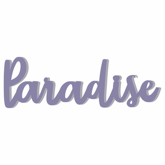 Palavra Decorativa Paradise Lettering Para Parede - 6mm