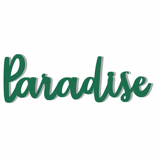 Palavra Decorativa Paradise Lettering Para Parede - 6mm
