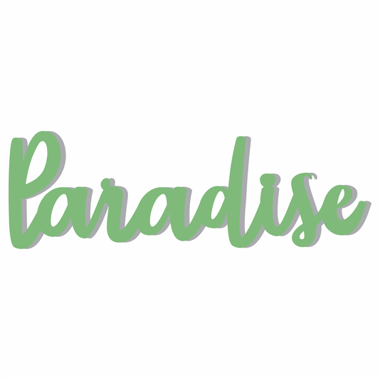 Palavra Decorativa Paradise Lettering Para Parede - 6mm