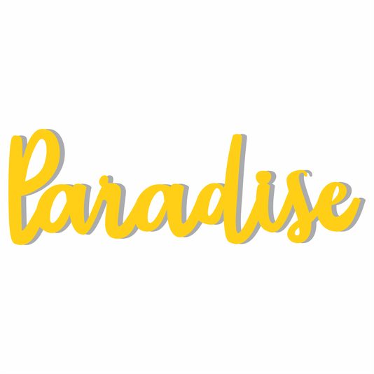 Palavra Decorativa Paradise Lettering Para Parede - 6mm