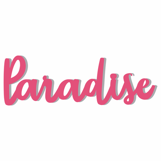 Palavra Decorativa Paradise Lettering Para Parede - 6mm