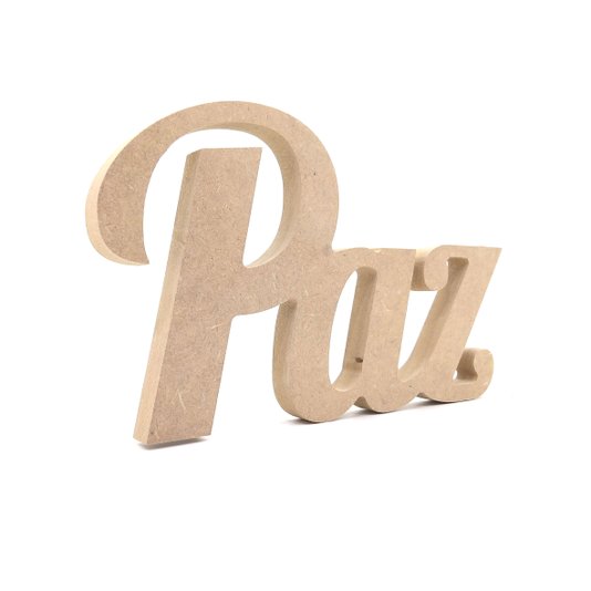 Palavra Decorativa Paz 25cm em Mdf Cru 15mm - cnc24
