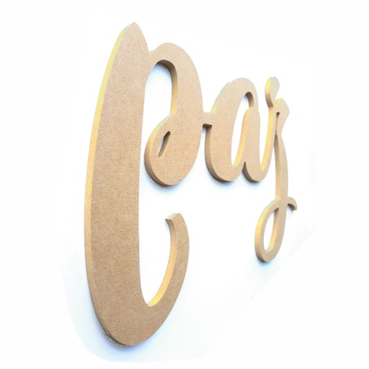 Palavra Decorativa Paz Lettering Para Parede 35cm em Mdf Cru 6mm