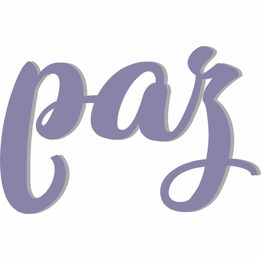 Palavra Decorativa Paz Lettering Para Parede - 6mm