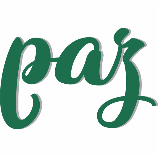 Palavra Decorativa Paz Lettering Para Parede - 6mm