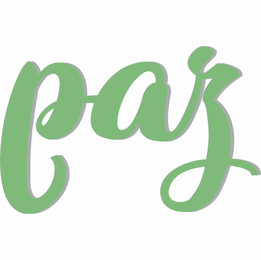 Palavra Decorativa Paz Lettering Para Parede - 6mm