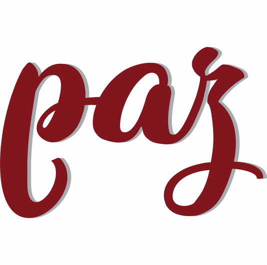 Palavra Decorativa Paz Lettering Para Parede - 6mm